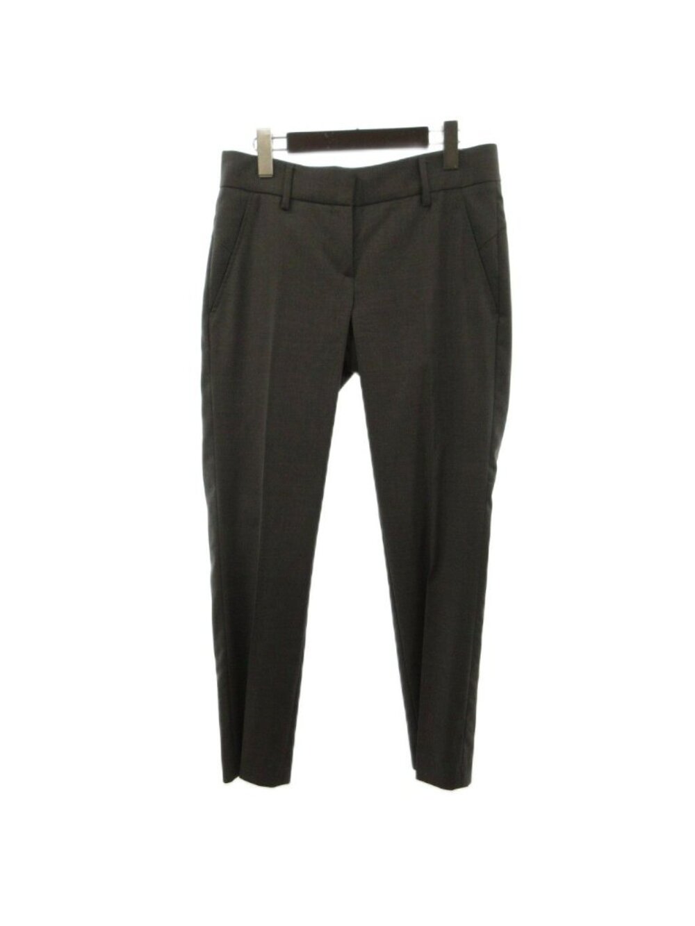 Brunello Cucinelli Trousers Pants Zipper Fly Wool Gray 42